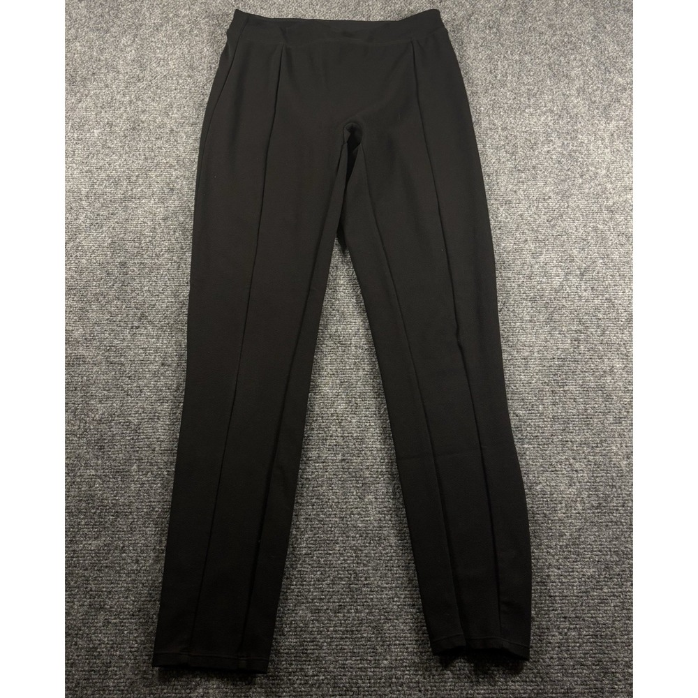 Assets by Spanx Pants Womens Medium Black Pintuck Slim Leg Red Hot Label Work